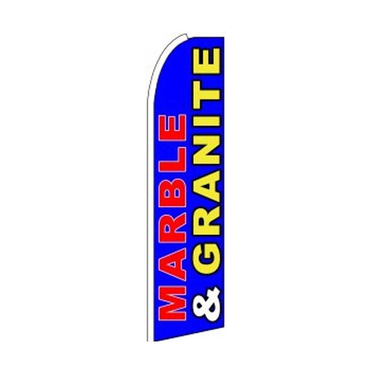 Marble & Granite Swooper Flutter Feather Flag | 3ft W x 11.5ft Tall