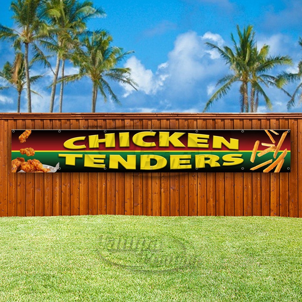 CHICKEN TENDERS Advertising Restaurant Food Vinyl Banner Flag Sign USA XL01545