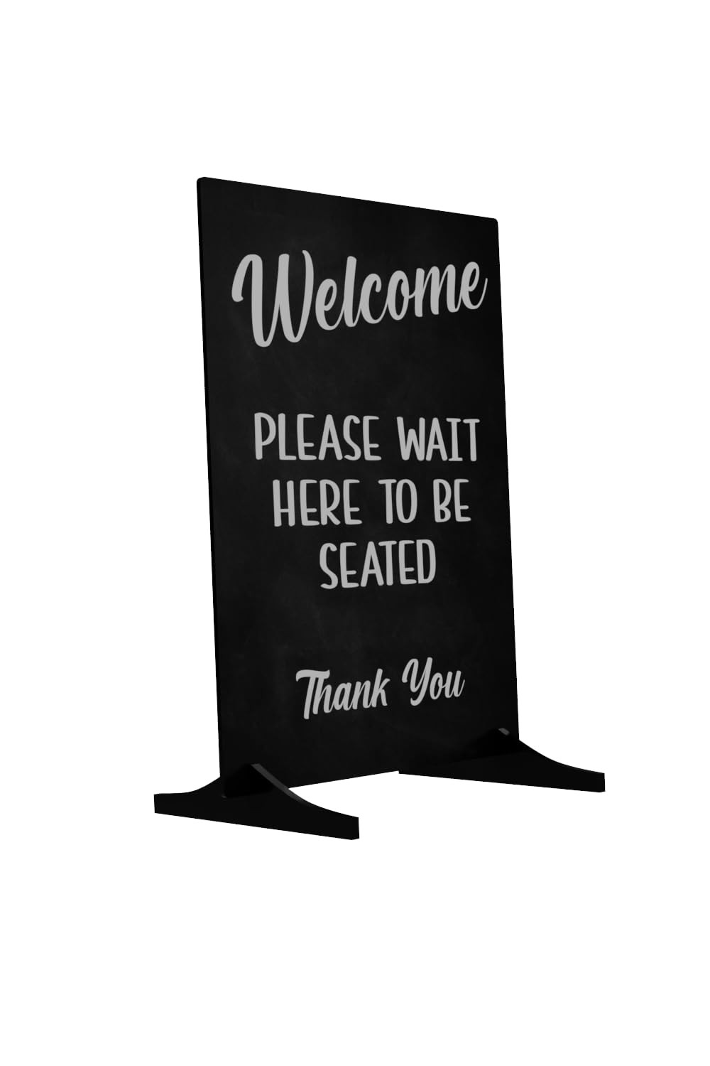 Welcome Sign Stand Freestanding Adhesive Blackboard Effect Acrylic Cafe Pub