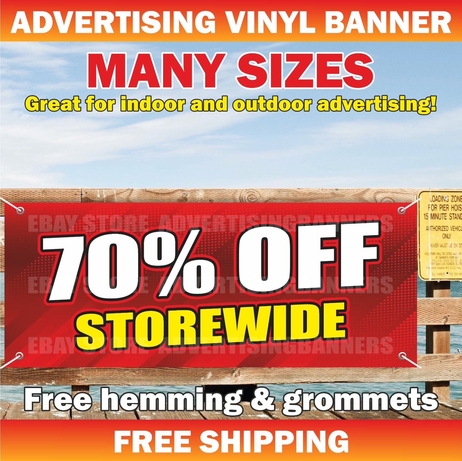 70% OFF STOREWID Advertising Banner Vinyl Mesh Sign BIG SALE discount CLEARANCE