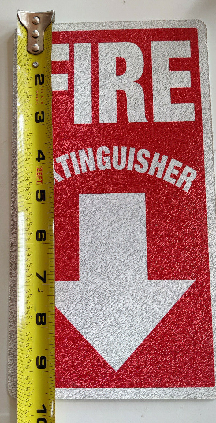 Plastic Fire Extinguisher Sign / Panel 5-1/8 » x 9-5/8 »