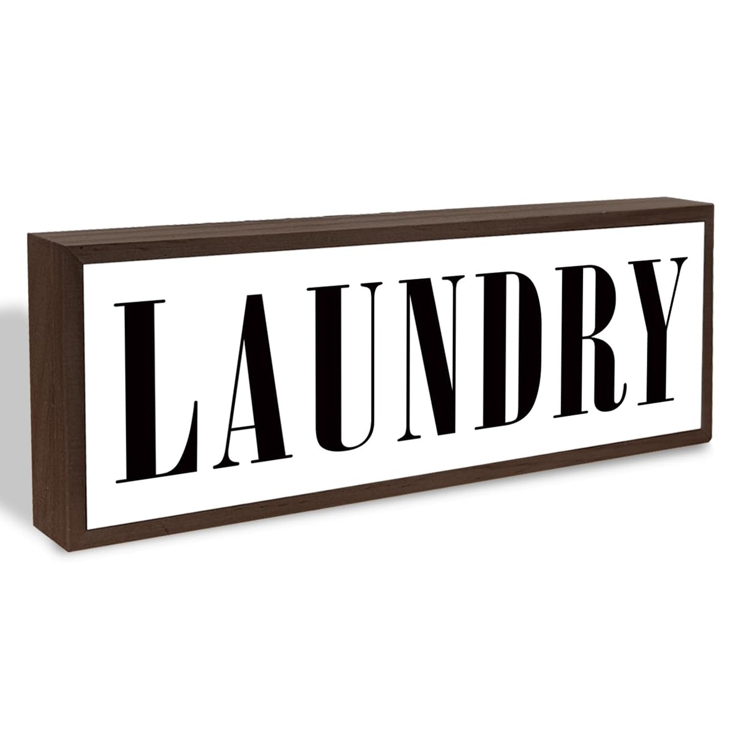 Laundry Sign, Decorative Framed Wooden Box Sign, Laundry Room Decor for Wall …