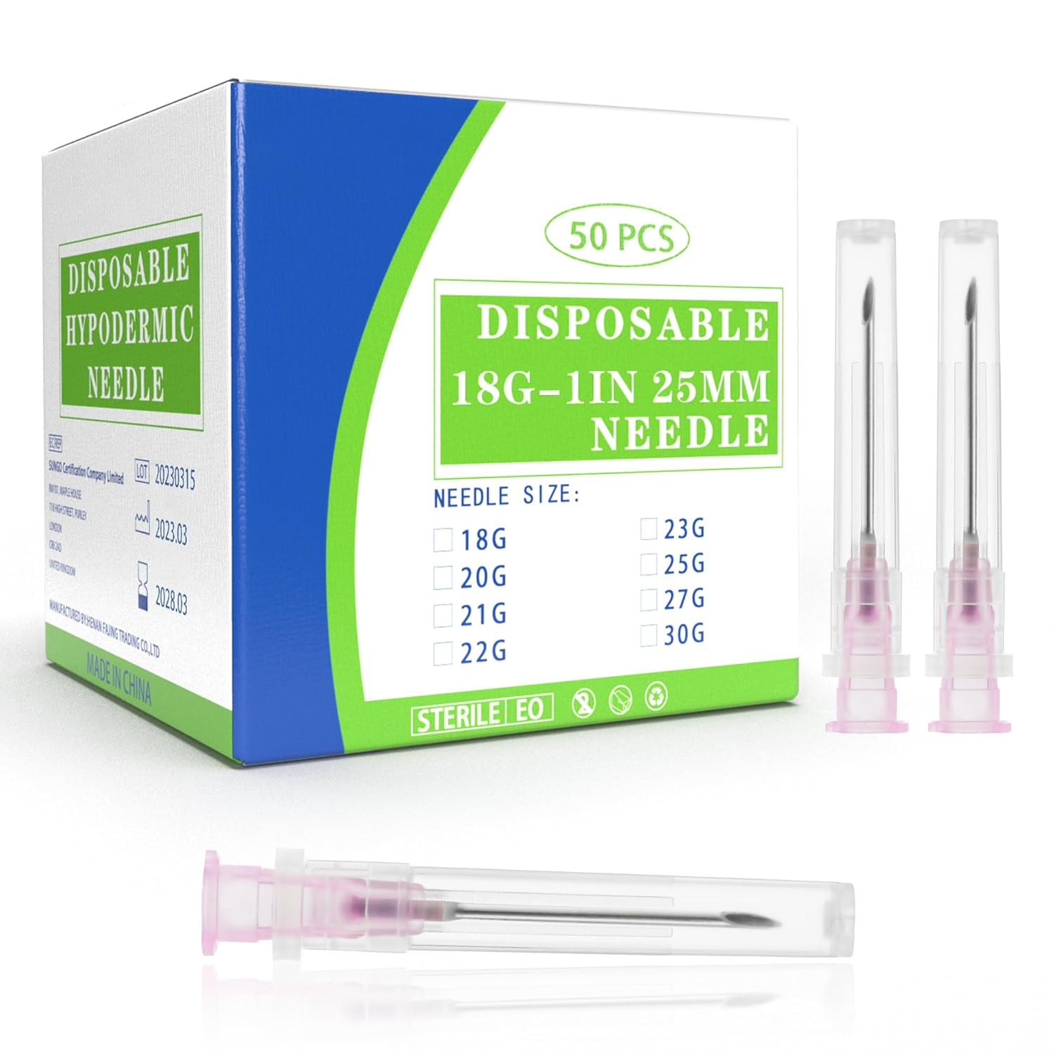30 Gauge 1/2 Inch Disposable Needles with Caps – Luer Lock Lab Dispensing Access