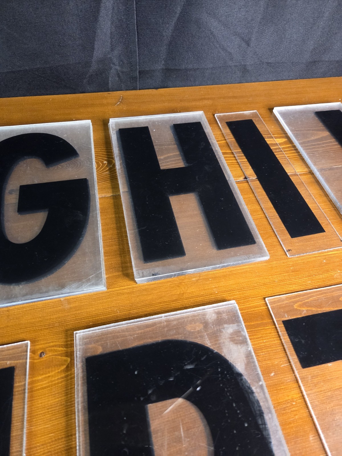 38 Vintage Plastic 9&Prime; Marquee Mixed Letters For Outdoor Sign Black Used