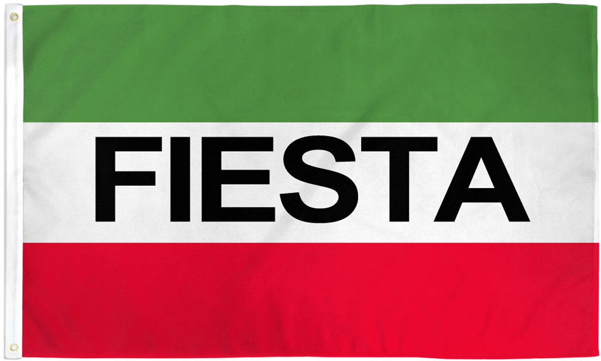 Fiesta Flag 3×5 Fiesta Sign Party Flag Red White Green Fiesta Advertising Flag