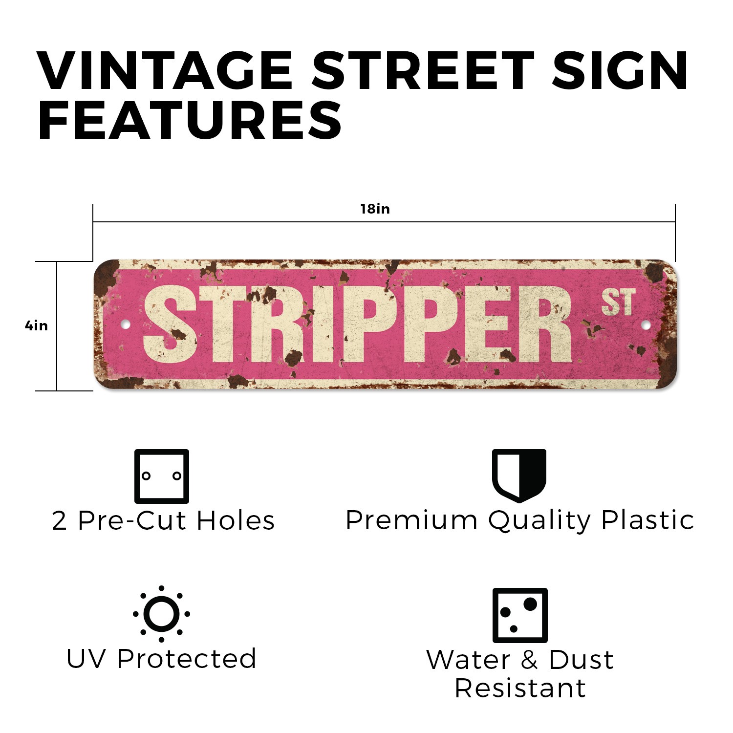 STRIPPER Vintage Style Street Sign Metal Road Sign exotic dancer lap dance strip