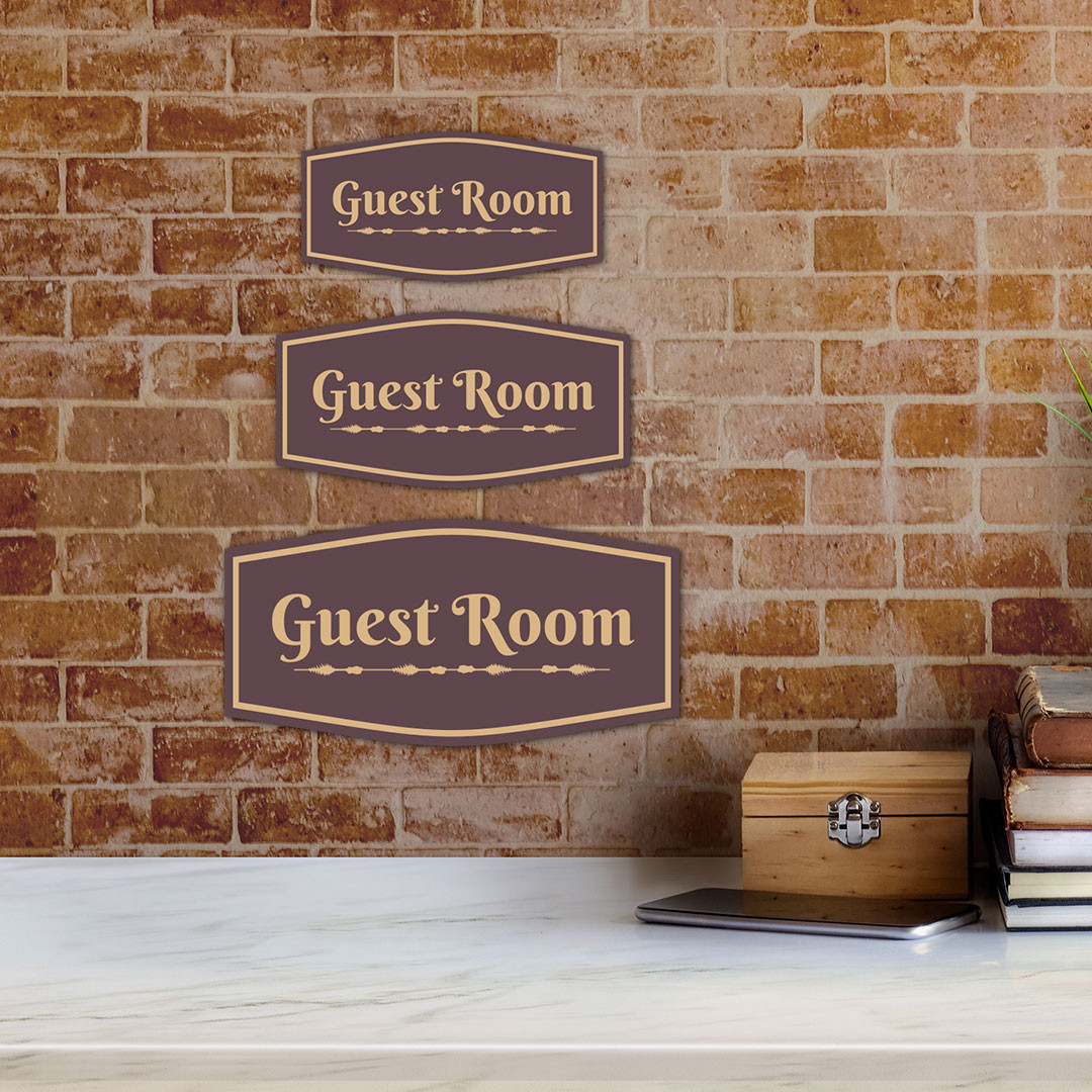 Fancy Plus Guest Room Wall or Door Sign