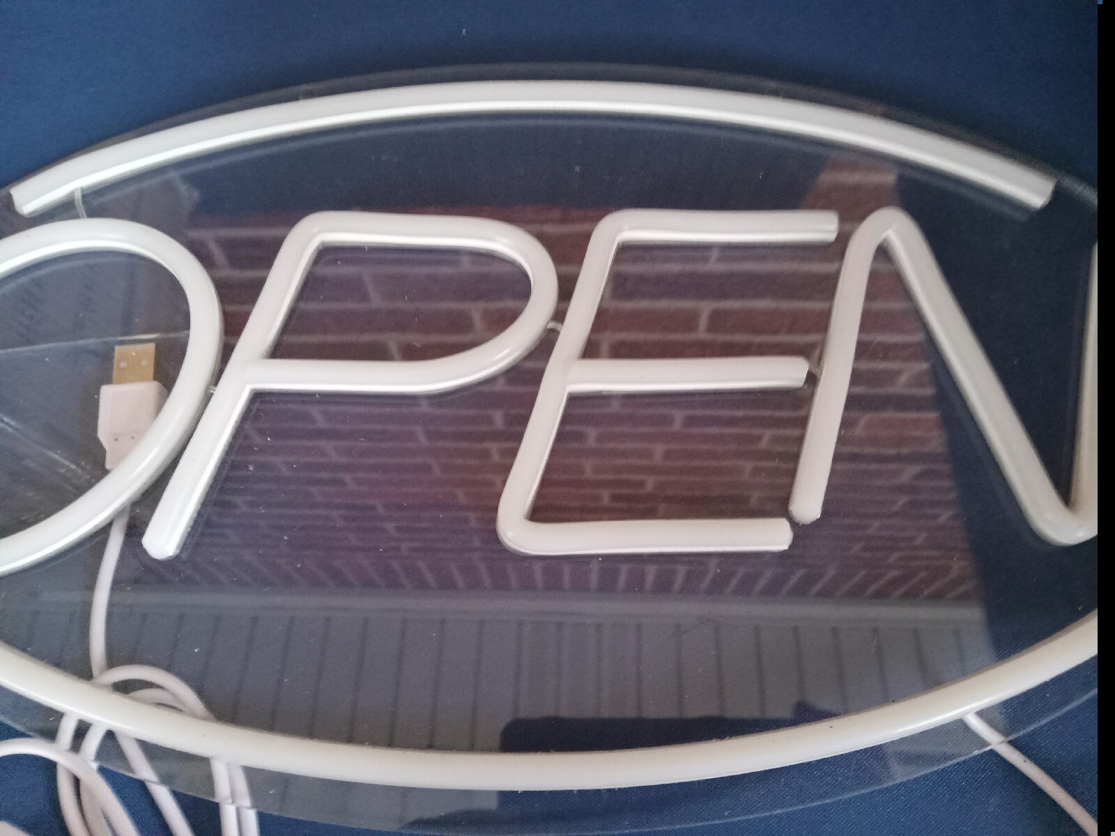 Neon Open Sign for Business Damage But Works Approx Size 16.5 × 9&Prime;
