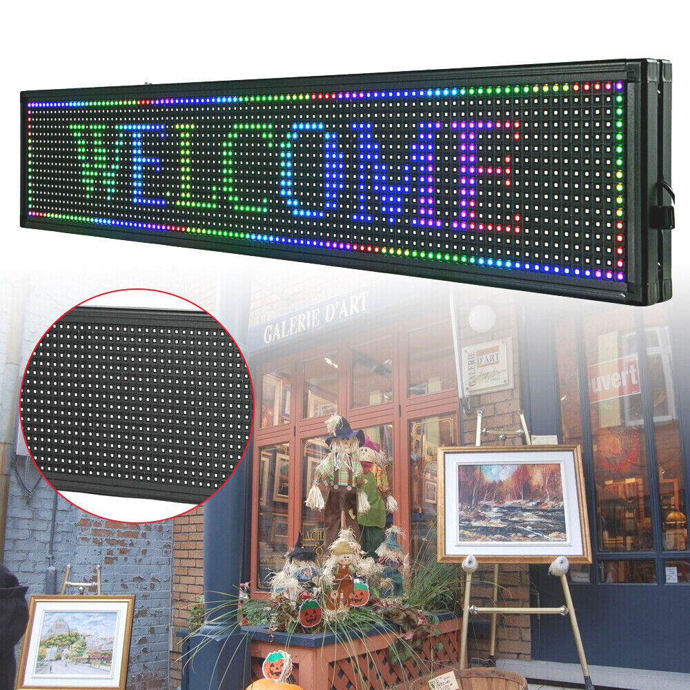 40&Prime;X8&Prime; LED Scrolling Sign Programble Digital Advertising 7-Color Display Board