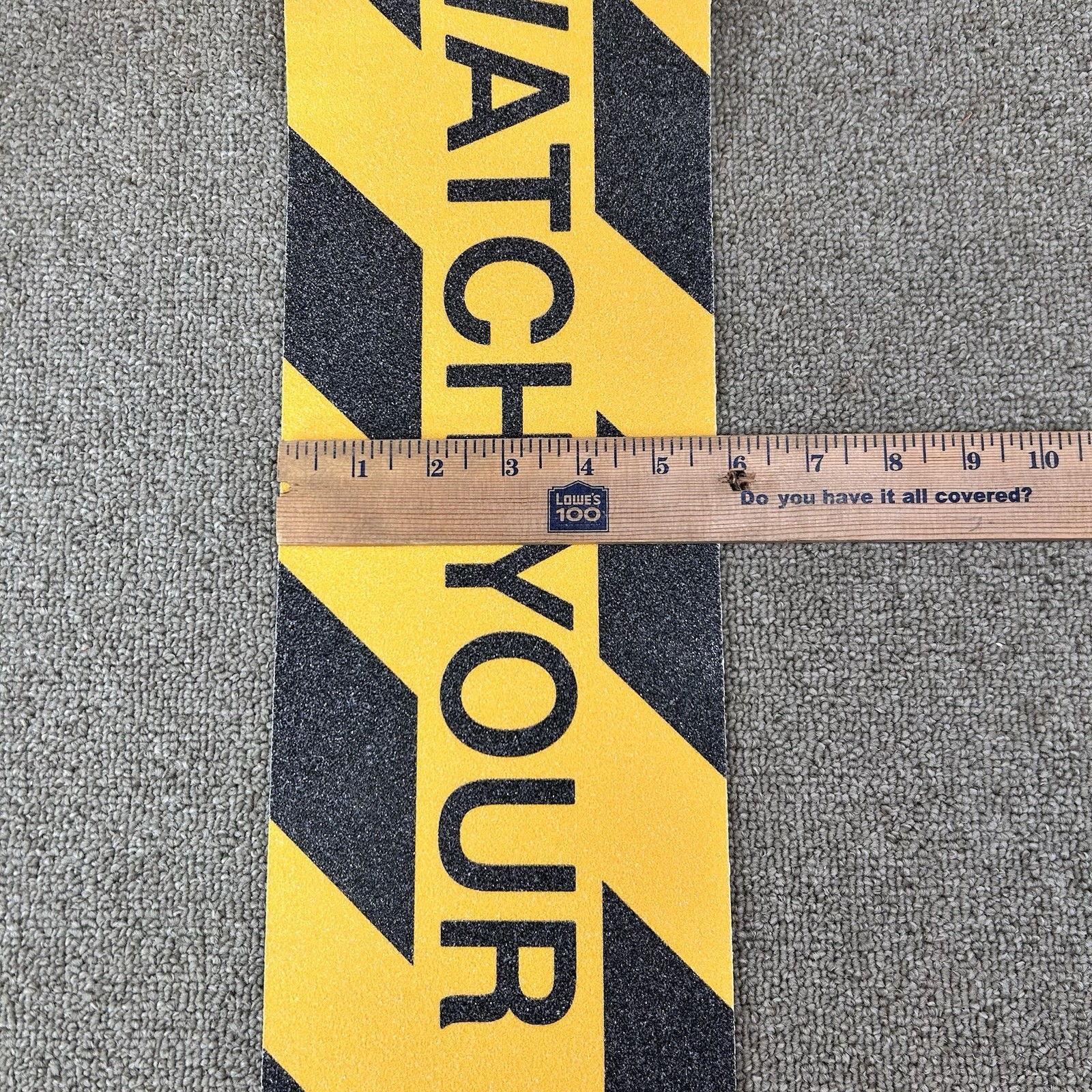 8 Pk 6&Prime; x 24&Prime; Watch Your Step Floor Tape Anti Slip Warning Sign Adhesive Sticker