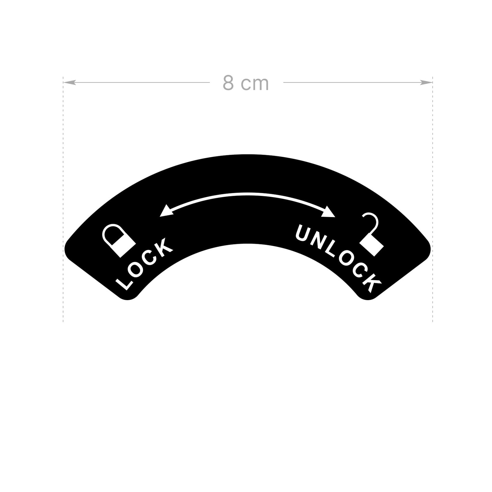 – LOCK UNLOCK Direction Indicating Stickers – Self Adhesive Peel and Stick De…