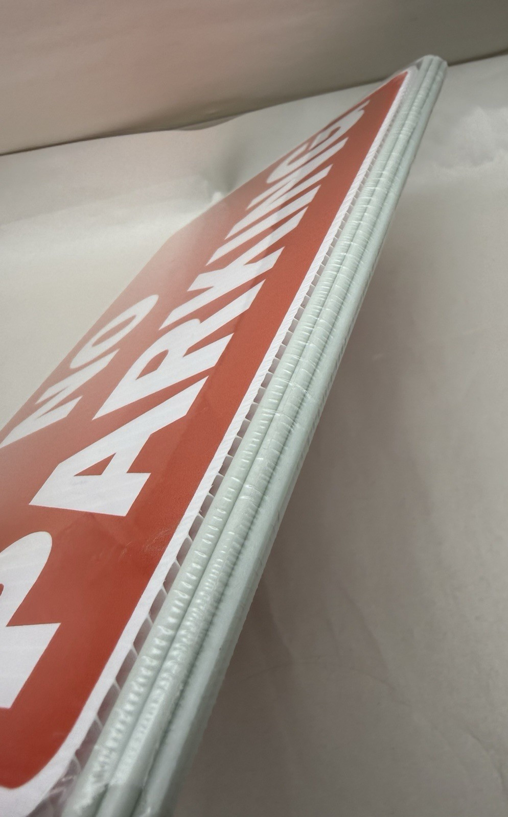 12&Prime;x8&Prime; No Parking Yard Sign with Stake *Lightweight Weather Resistant 4pcs *READ