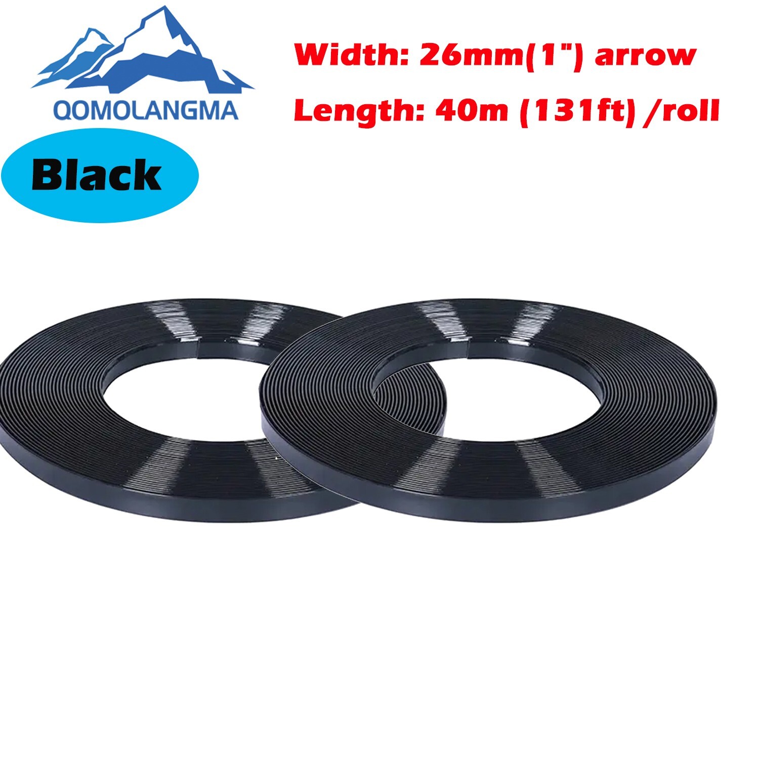 2roll 1&Prime;x131ft Trim Cap Aluminum Coil Strip Channel Letter Material Black