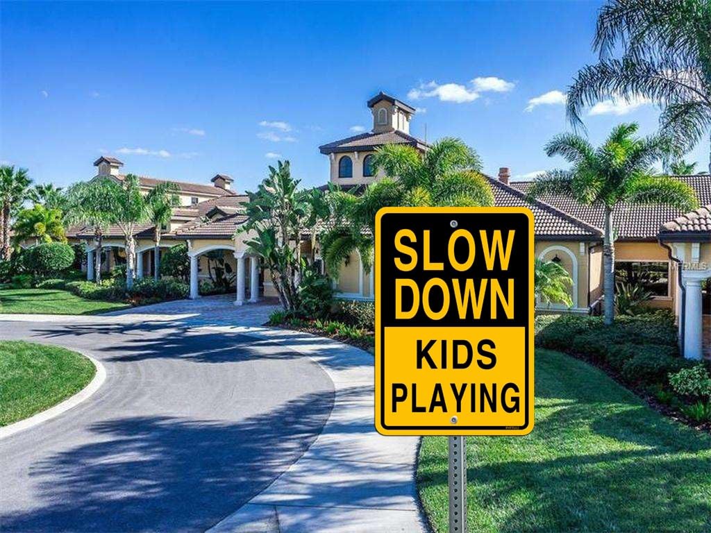 Slow Down Kids Playing Sign,18 x12 Inches Children at Play Sign for Street, R