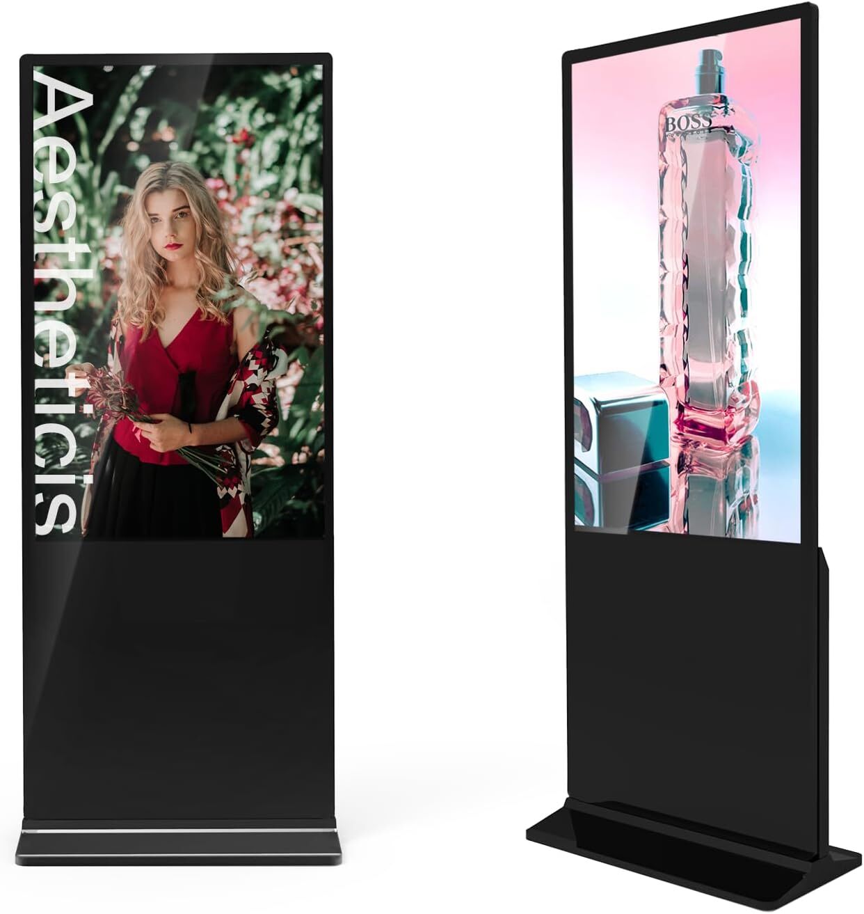 Indoor Floor Standing Digital Signage 1080P LCD Screen Advertising Display Kiosk
