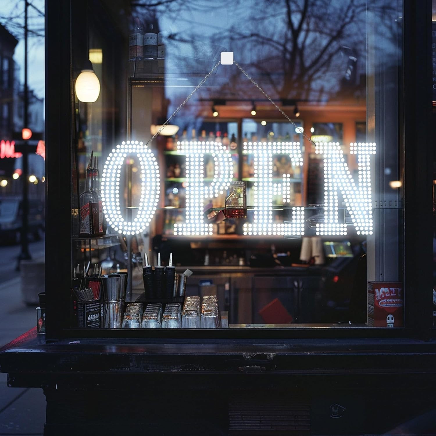 LED Open Signs for Business, 30 » X 10&Prime; Large Bright Flashing Open Sign with Rem