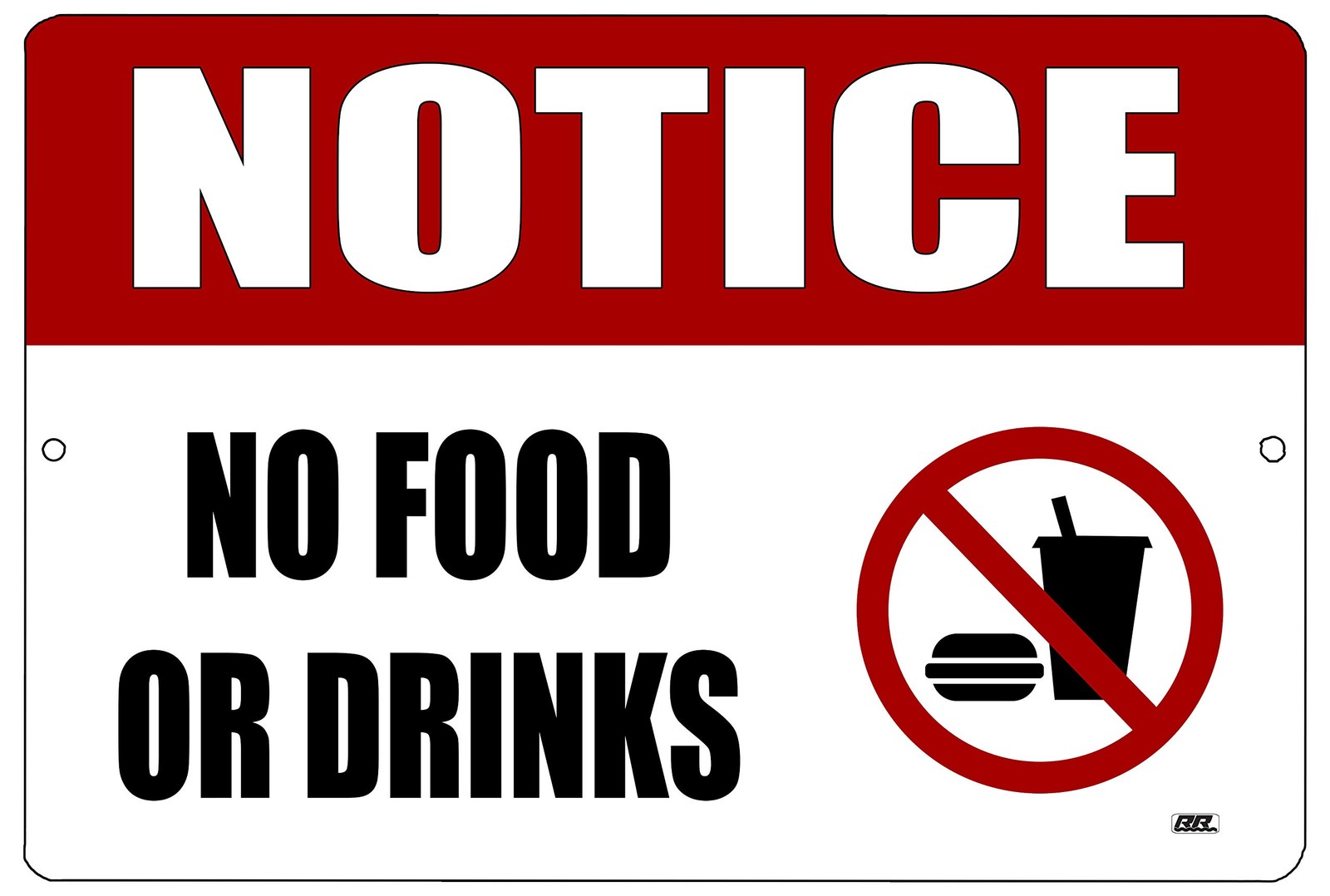 Rogue River Tactical Warning No Food or Drinks Metal Tin Sign Business Retail…