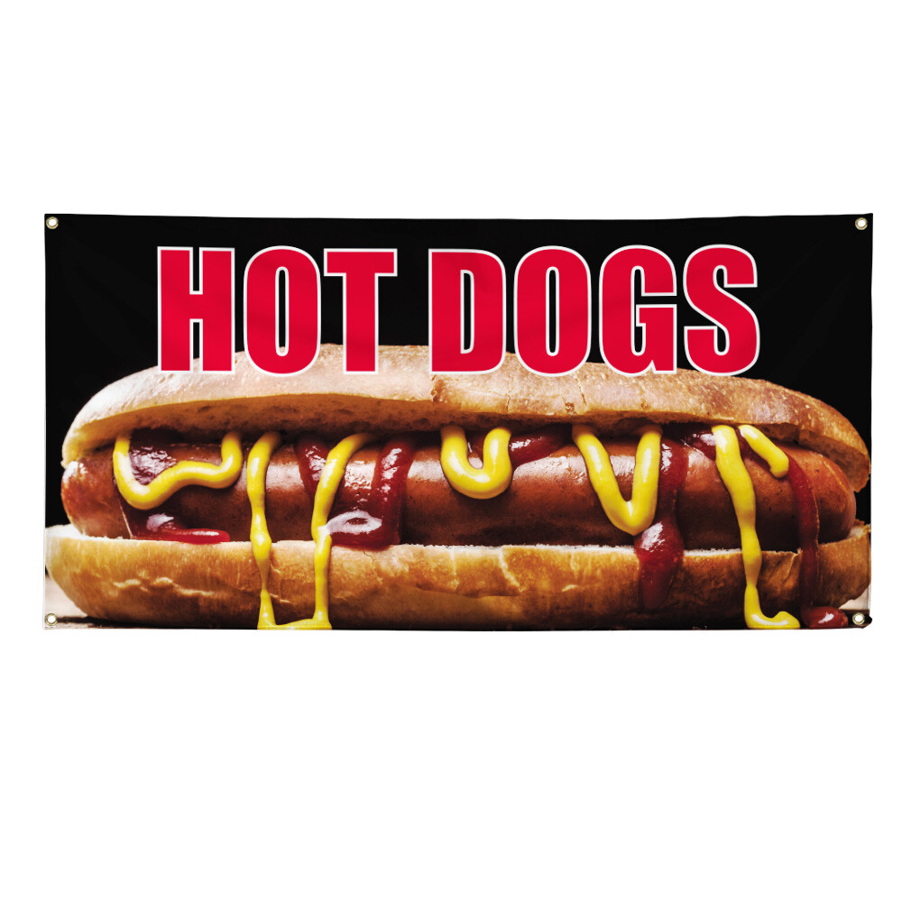 Vinyl Banner Multiple Sizes Hot Dogs Outdoor Advertising Printing O Outdoor