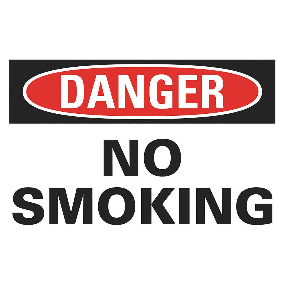 LYLE U1-1025-ED_14x10 Eco No Smoking Danger Sign,10x14in 484L18