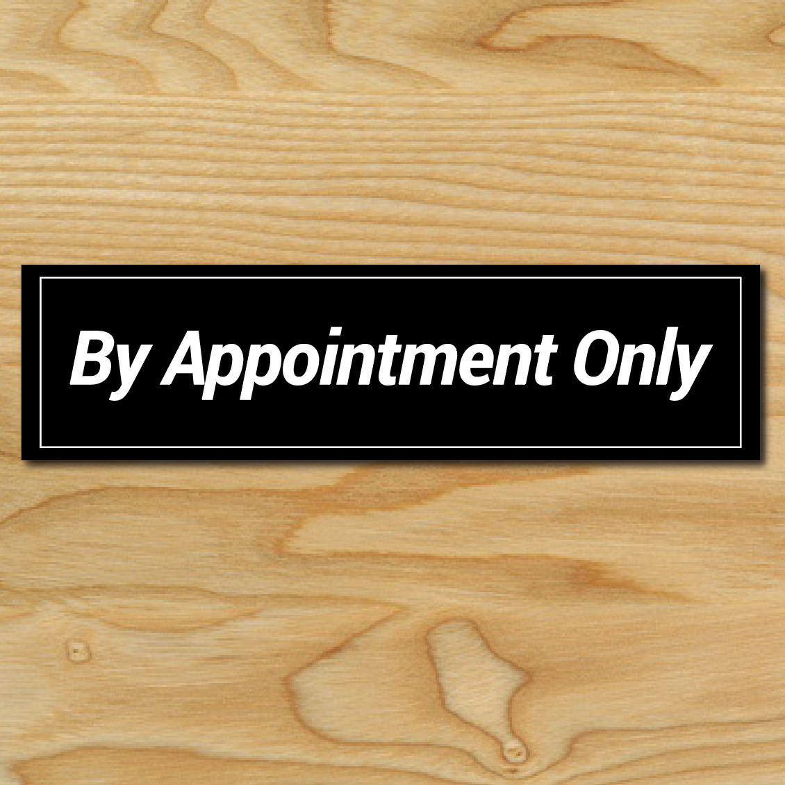 (1) By Appointment Only Sign Stickers Business Decal Black 1.75&Prime;x6.5&Prime; Window NEW