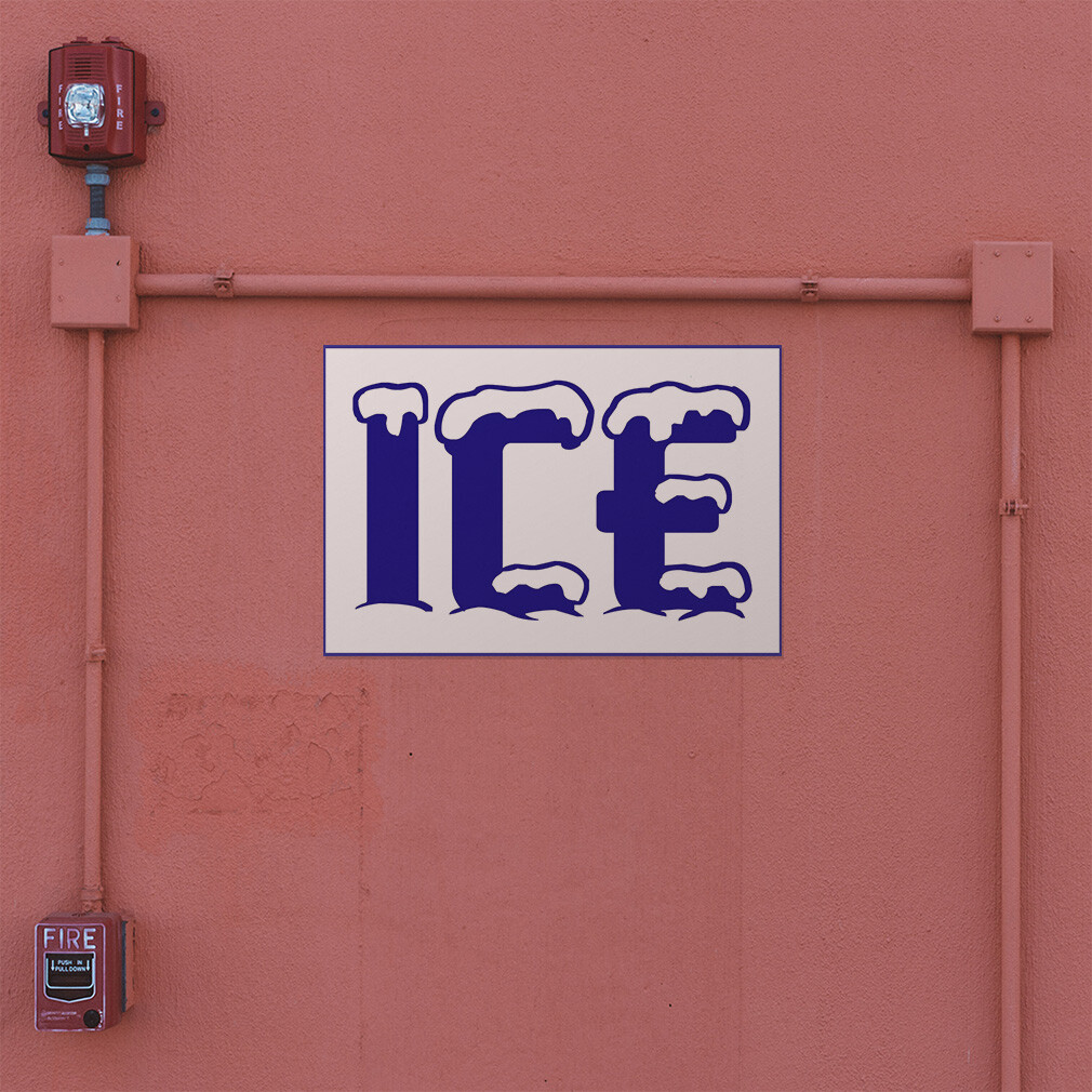 Decal Stickers Ice Cold Drinks Restaurant Food Bar B Vinyl Store Sign Label