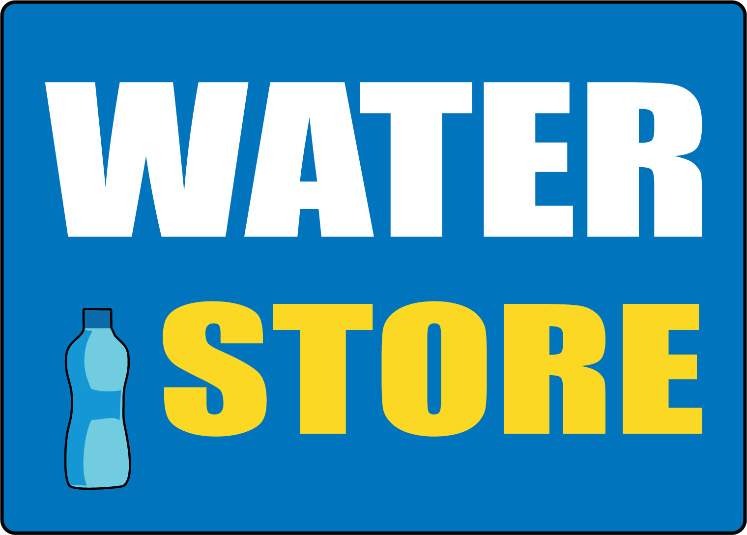 WATER STORE, STOREFRONT WINDOW RETAIL ADVERTISING | Adhesive Vinyl Sign Decal