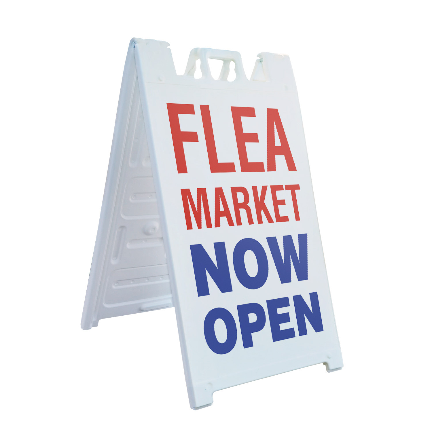 Flea Market Now Open Heavy Duty A-Frame Sidewalk Sign Grand Opening Local