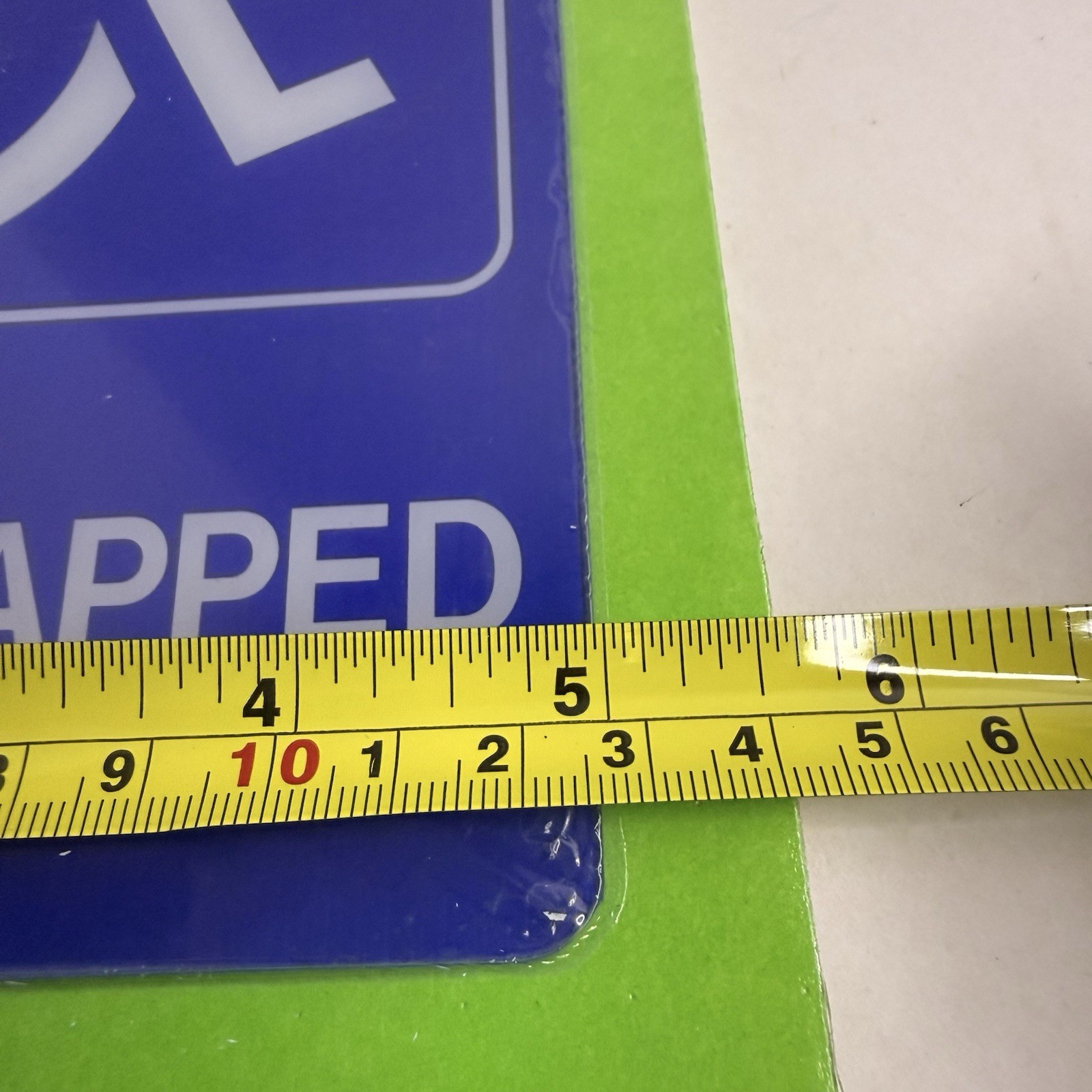 Handicapped Parking Sign 5×7 Self Adhesive Hy-Ko Lot of 2 ADA Blue