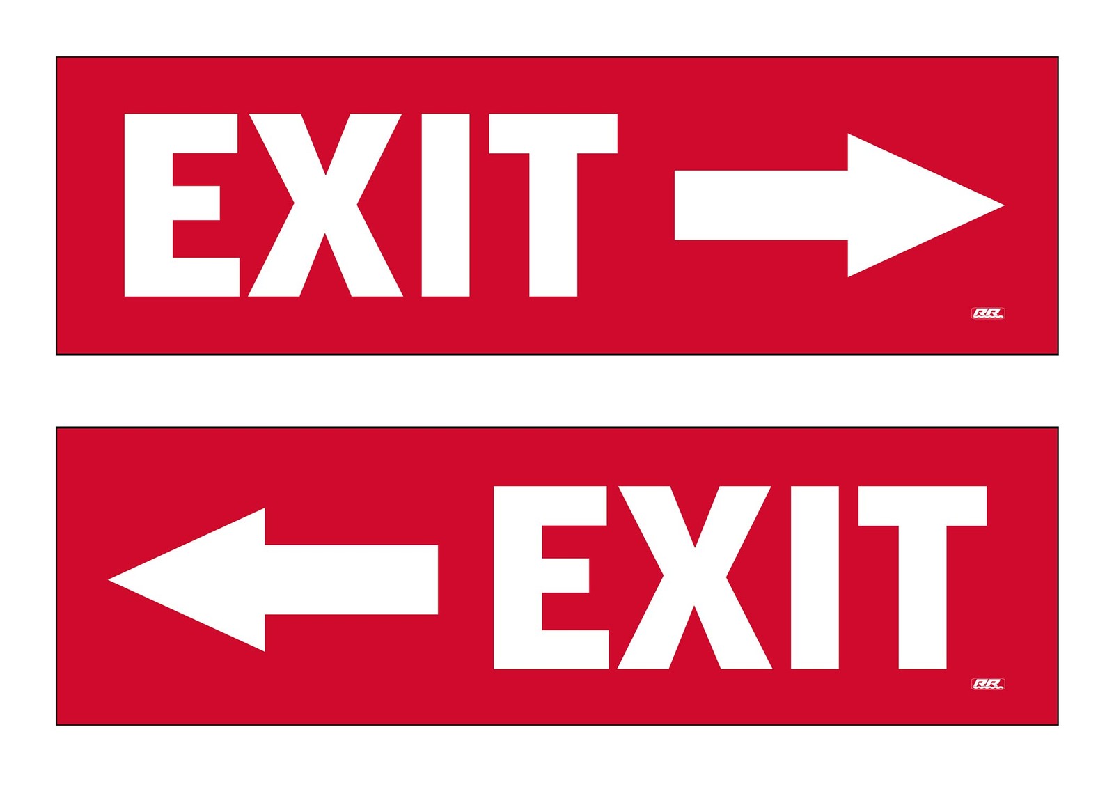Rogue River Tactical 2 Pack Exit Left Right Arrow Sticker Set Sign Warning 9x…