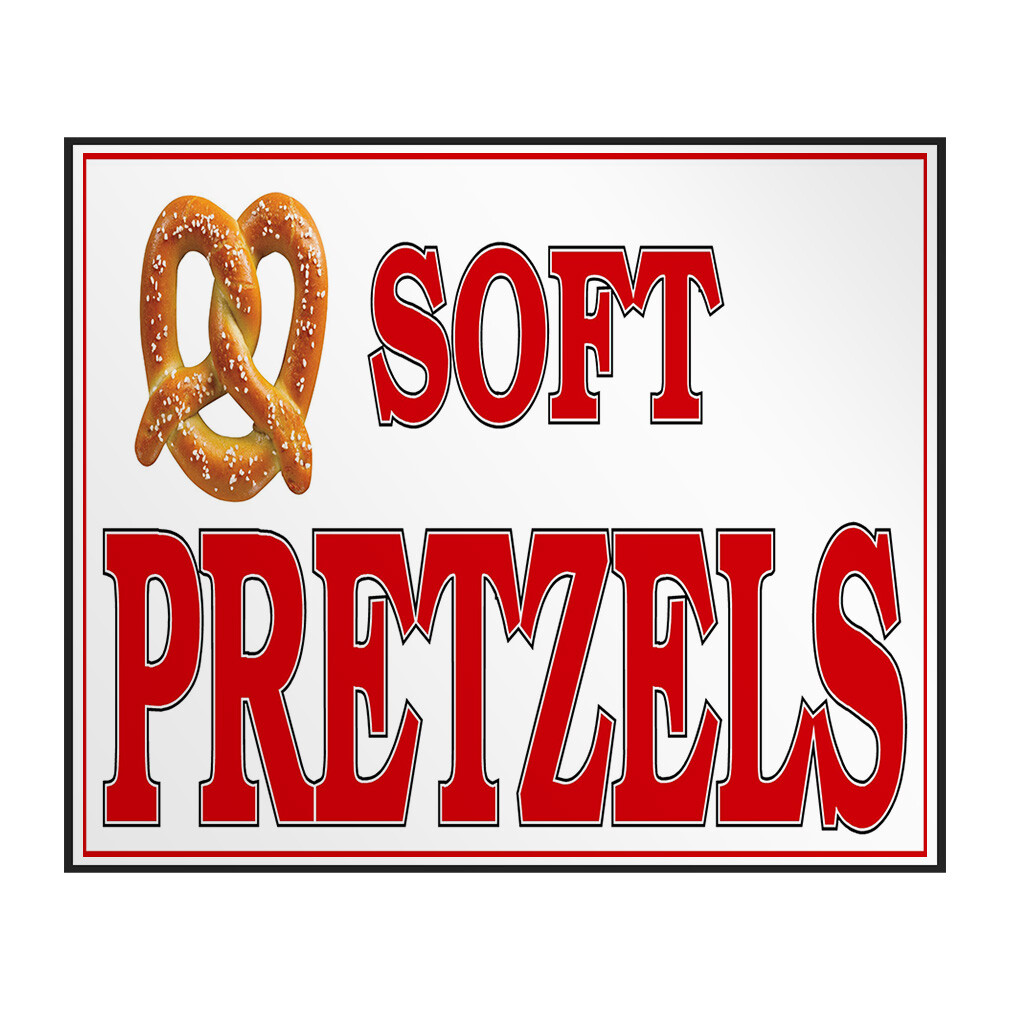 Decal Stickers Soft Pretzels Restaurant Food Bar Vinyl Store Sign Label