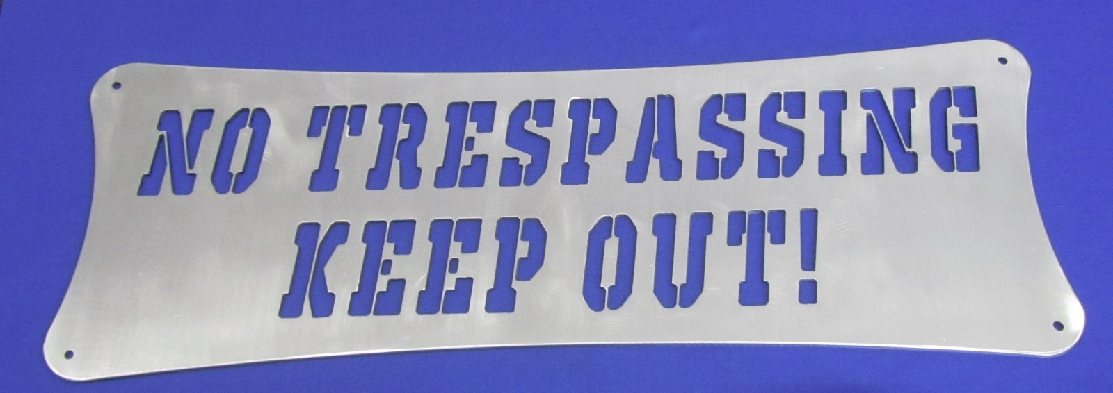 NO TRESPASSING KEEP OUT SIGN 27-3/4&Prime; X 8&Prime; 14 GA. STEEL LAND OWNERS SAFE SECURE