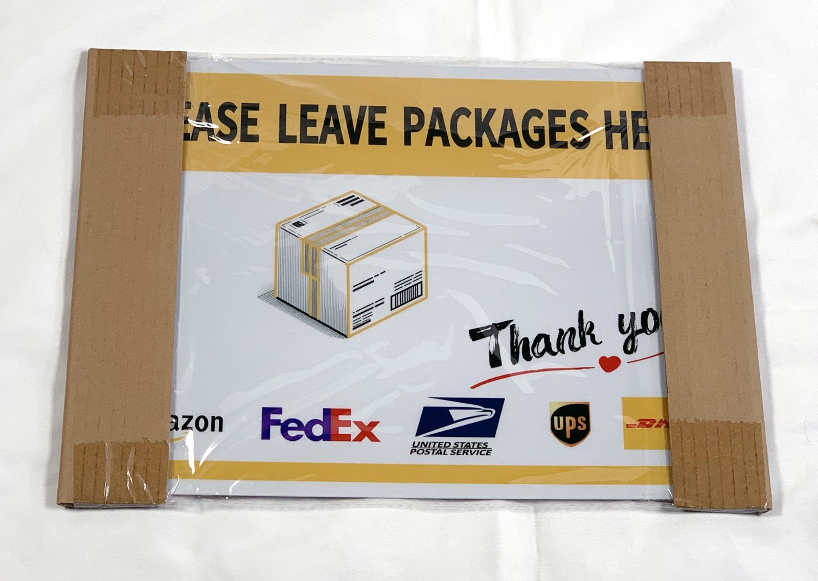 Delivery Instructions Leave Packages Here Sign Metal USPS FedEx Amazon UPS DHL