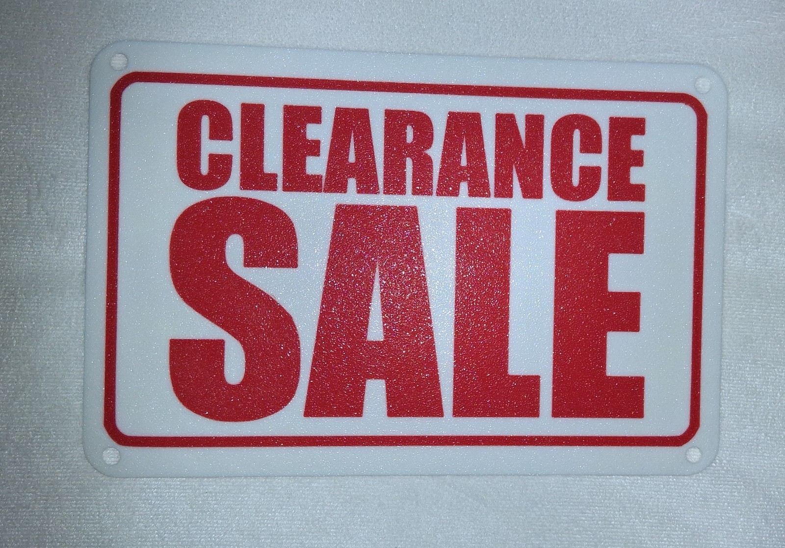 6&Prime; x 9&Prime; CLEARANCE SALE Sign Plastic with mounting holes for screws or « zip ties »