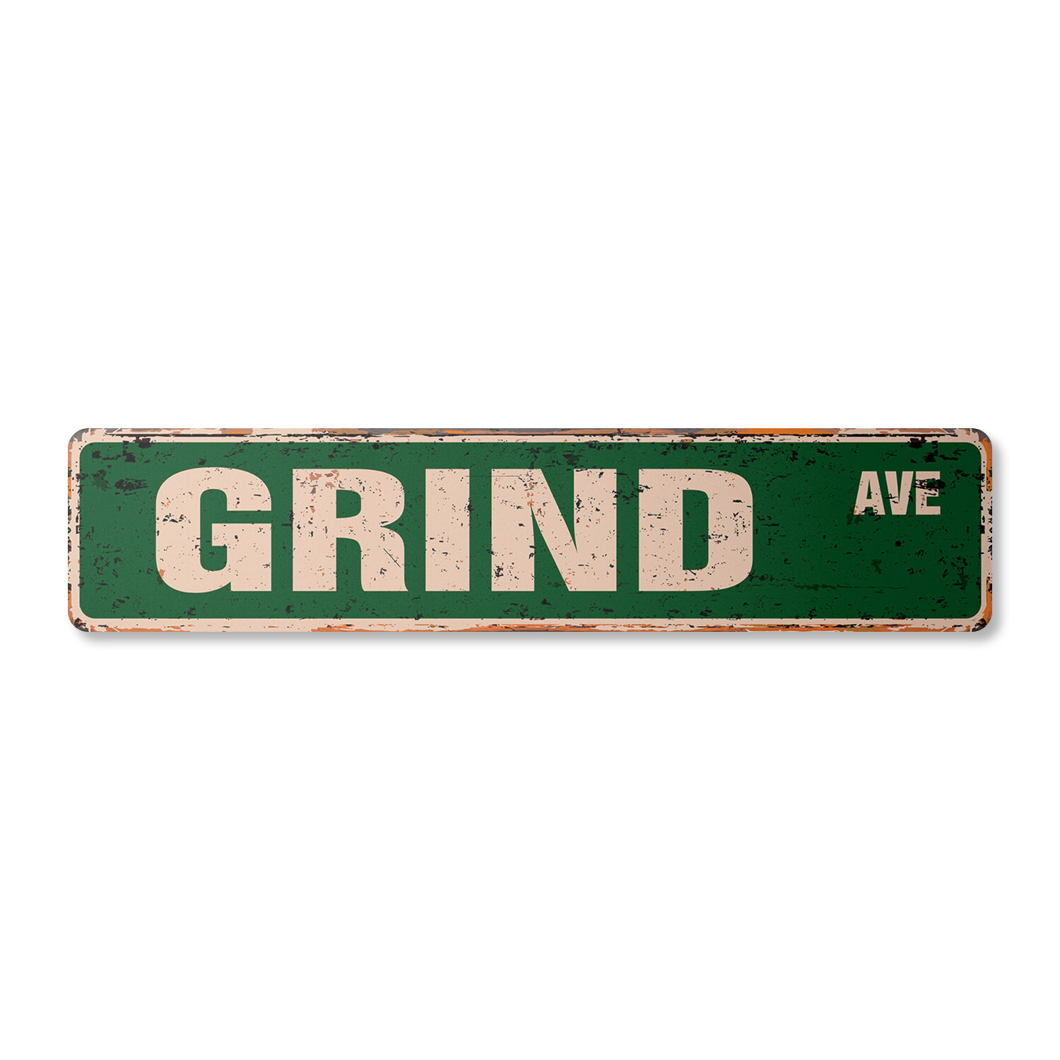 GRIND Vintage Street Sign Metal Plastic skate skateboard trick move board