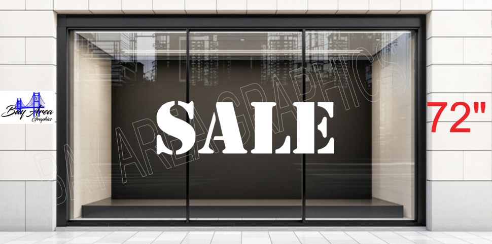 STORE SALE SIGN VINYL DECAL WINDOW EXTERIOR WATERPROOF MADE WITH ORACAL 651