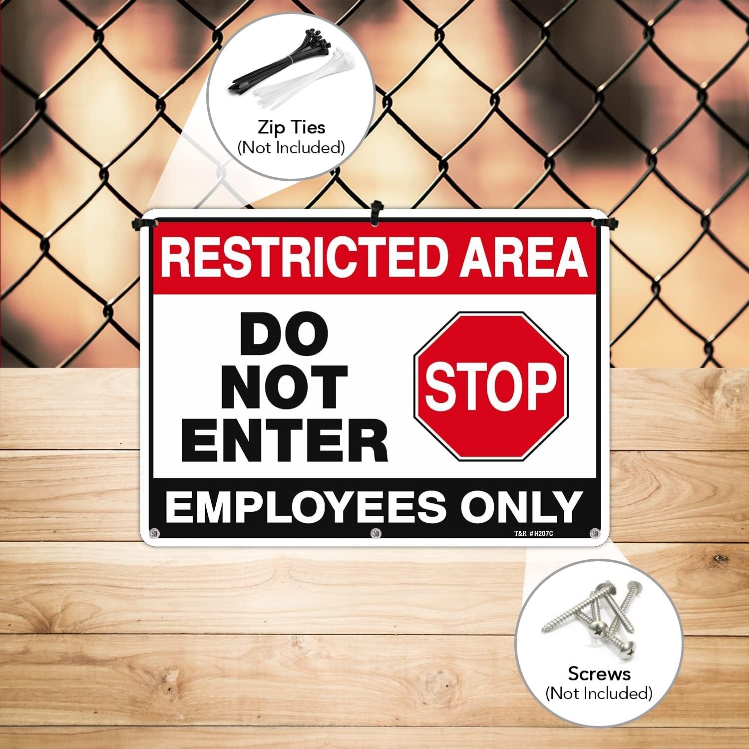 Large Restricted Area Do Not Enter Employees Only Sign – 1 Pack – 14 x 10 Inc…