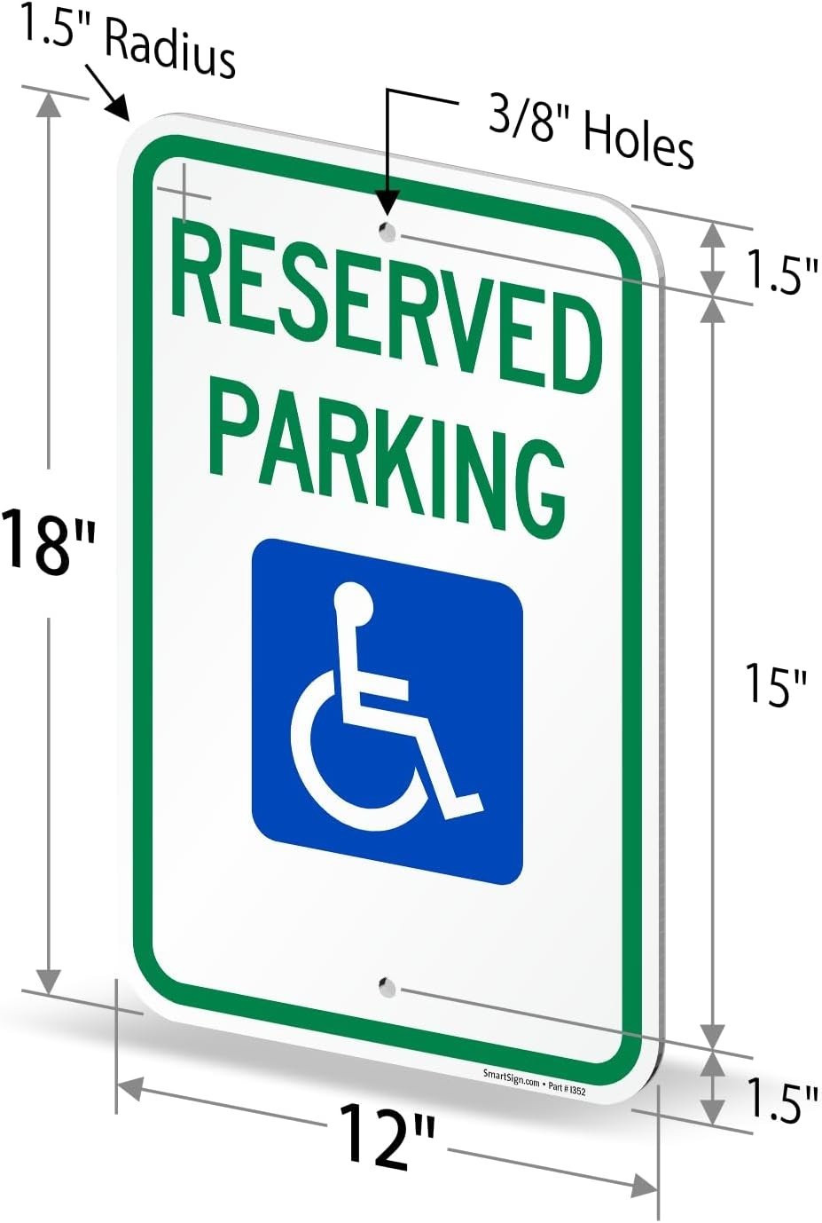 UV Resistant Reserved Parking Sign – 18×12 Inch, Set of 2