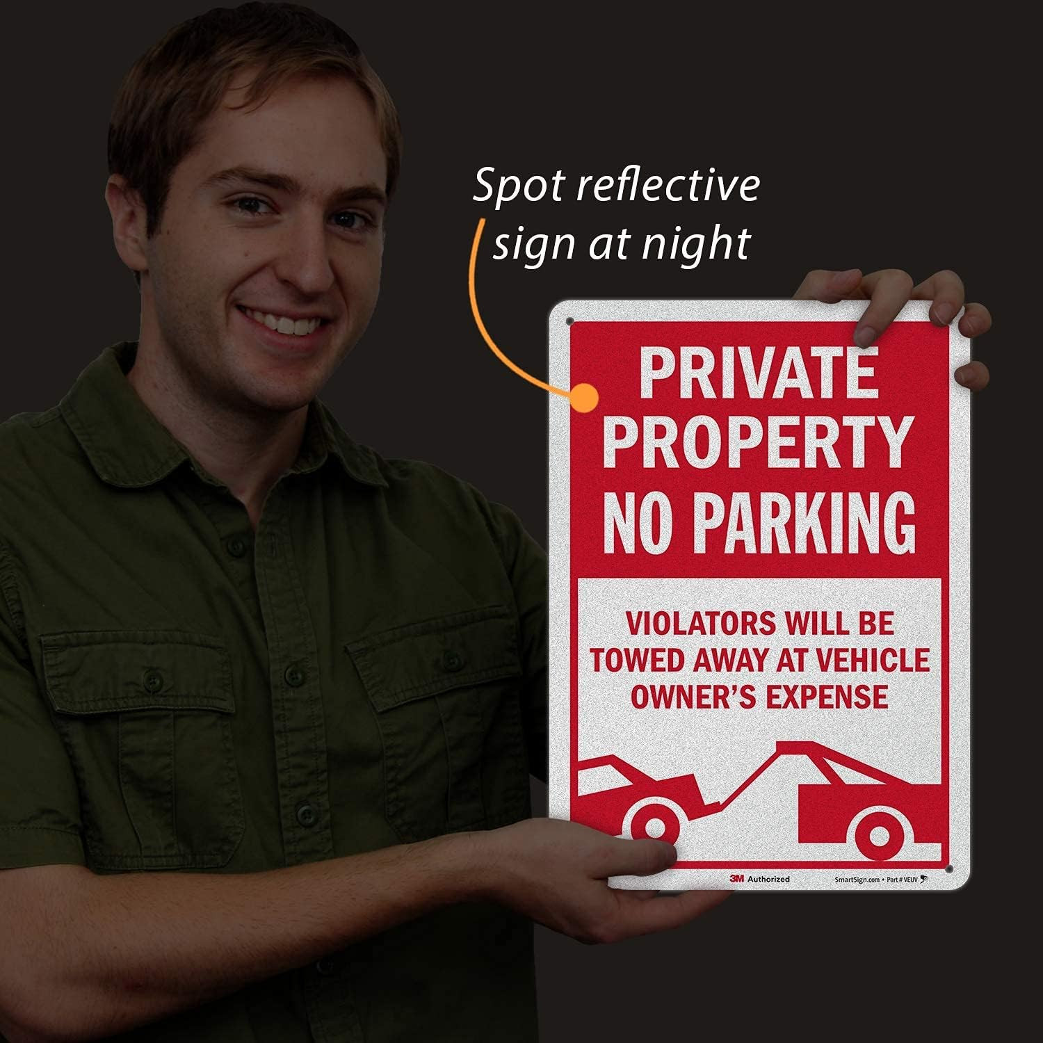 14 X 10 Inch “Private Property No Parking – Vehicles Towed at Owner&rsquo;S Expense” M