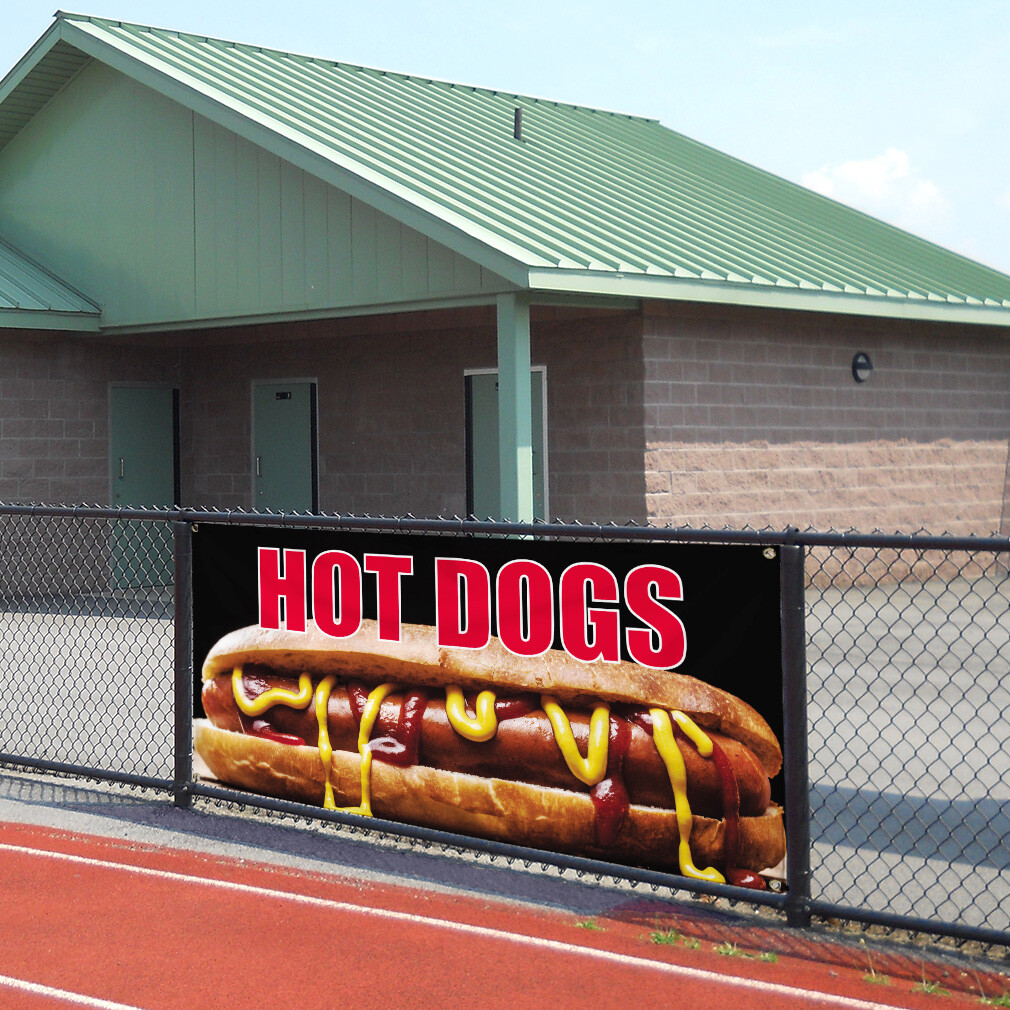 Vinyl Banner Multiple Sizes Hot Dogs Outdoor Advertising Printing O Outdoor