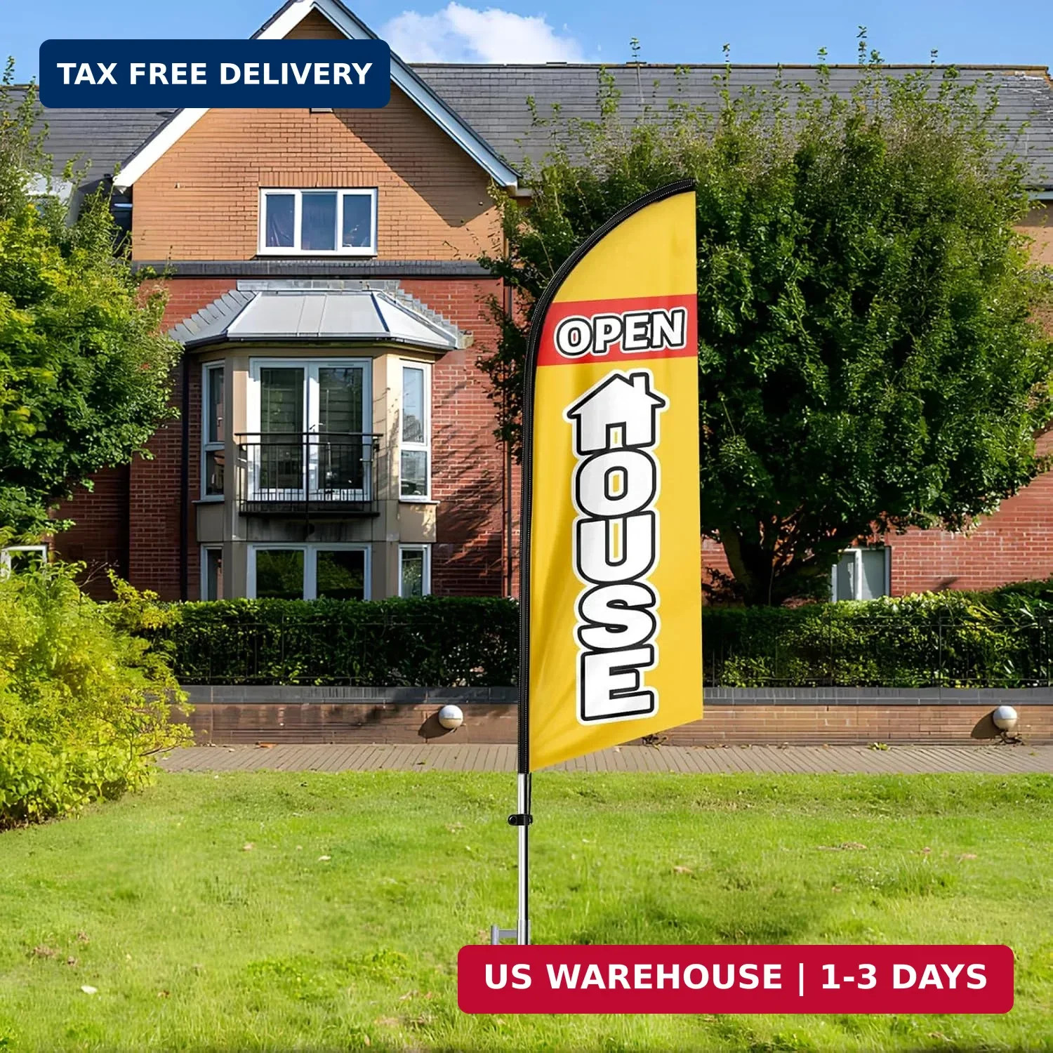 11FT Swooper Flag Pole Kit with Ground Spike, Replacement Feather Flag Pole Hard