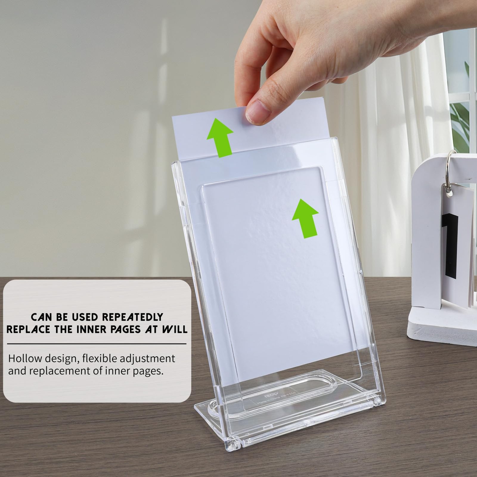 10 Pack 4×6 Inch Small Sign Holder Vertical Double-Sided Usage with Swivel Ba…
