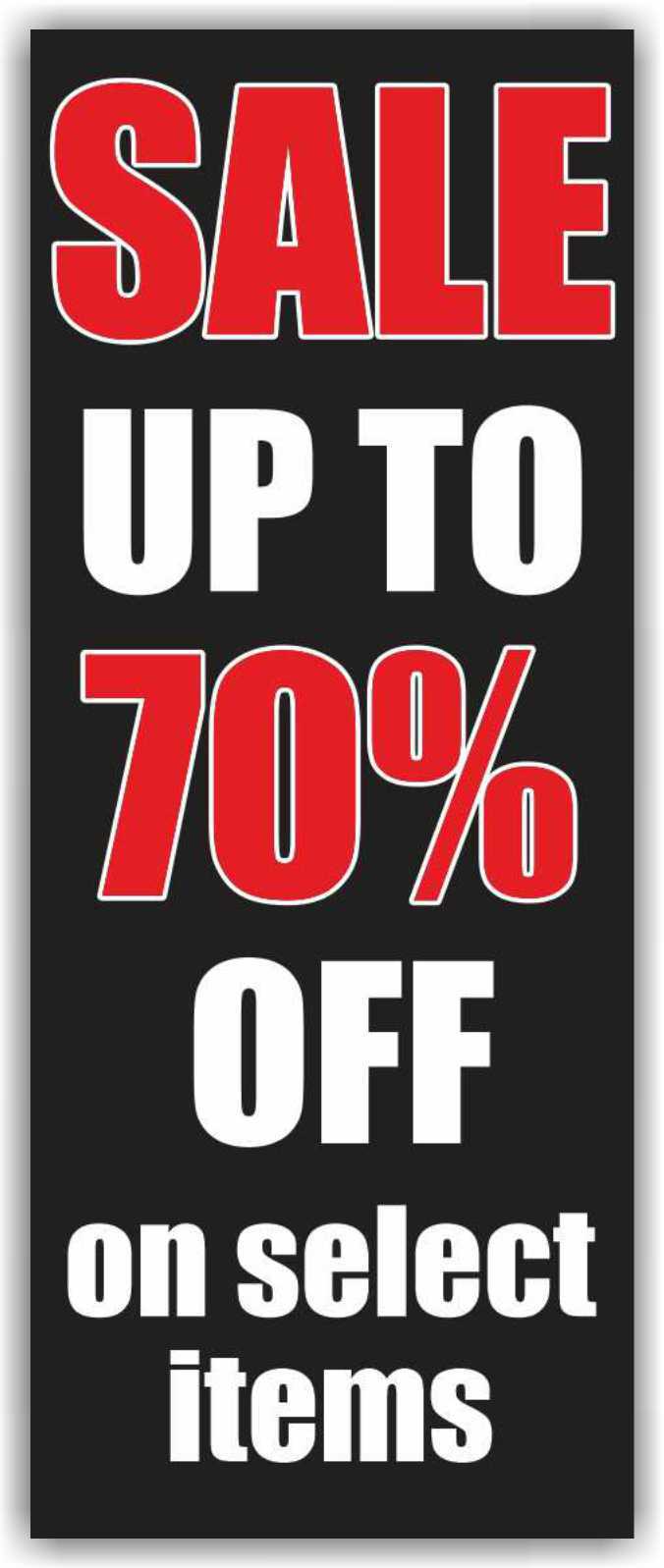 SALE UP TO 70% OFF Advertising Banner Vinyl Mesh Sign Store Clearance Discount