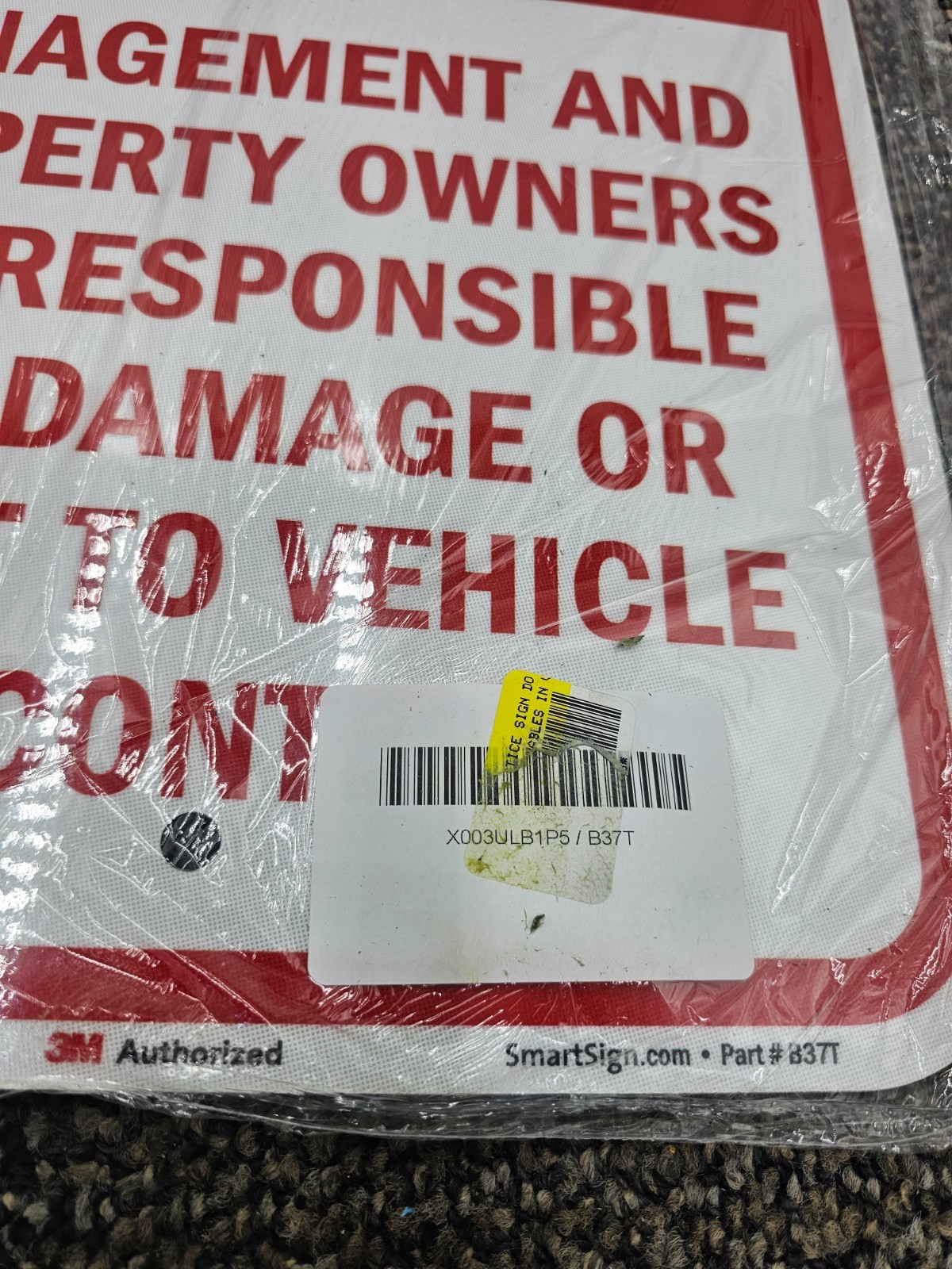 SmartSign 18 x 12 inch “Notice – Do Not Leave Valuables In Vehicle” B37T