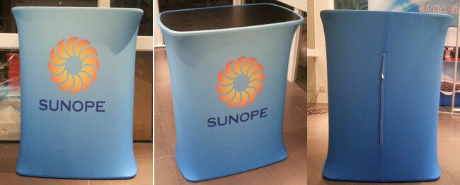 Custom Tension Fabric Pop Up Counter Stand Trade Show Display Booth Table 39&Prime;