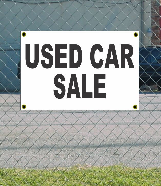 2×3 USED CAR SALE Black & White Banner Sign NEW Discount Size & Price FREE SHIP