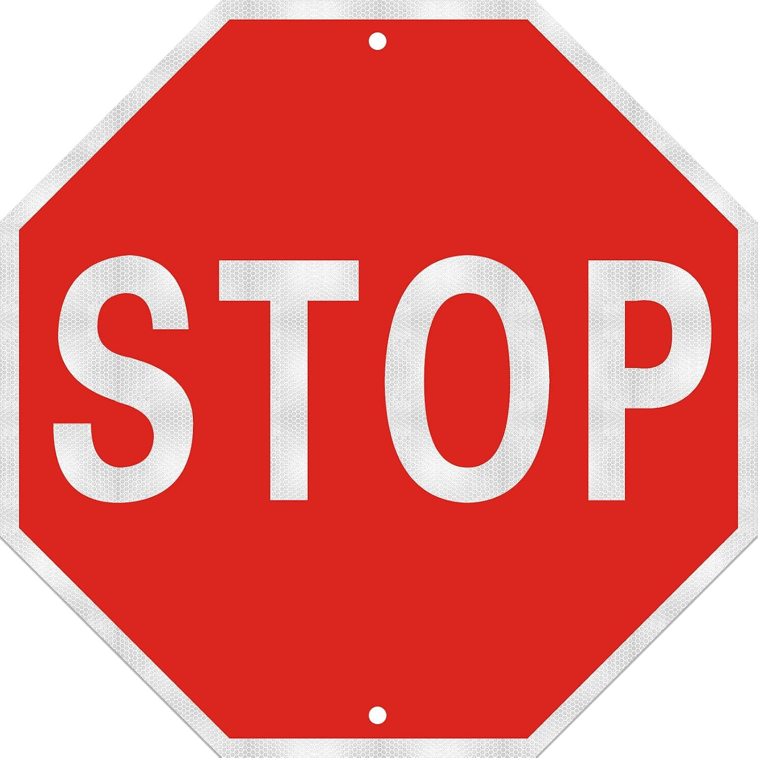 Stop Sign, 12 X 12 Inch Octagonal High Strength Aluminum Reflective Panel
