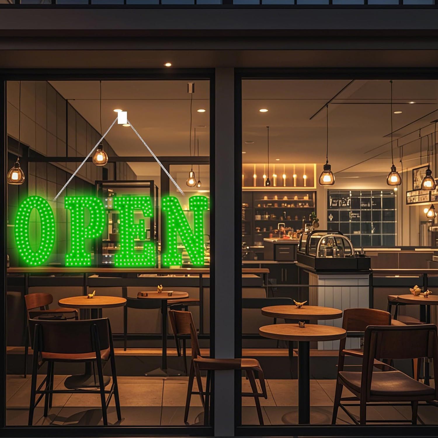 Dimmable 7-Color LED Open Sign 30&Prime;X10&Prime; for Stores, Restaurants, and Bars
