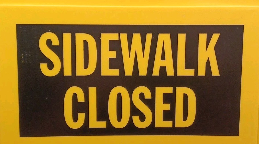 A-frame Sidewalk Closed Please Use Other Side With Arrow Double Sided 12&Prime;×24&Prime;