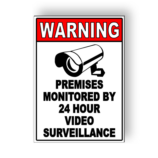 Warning Monitored Video Surveillance 24hr Security Camera Metal Sign 5 SIZES S31