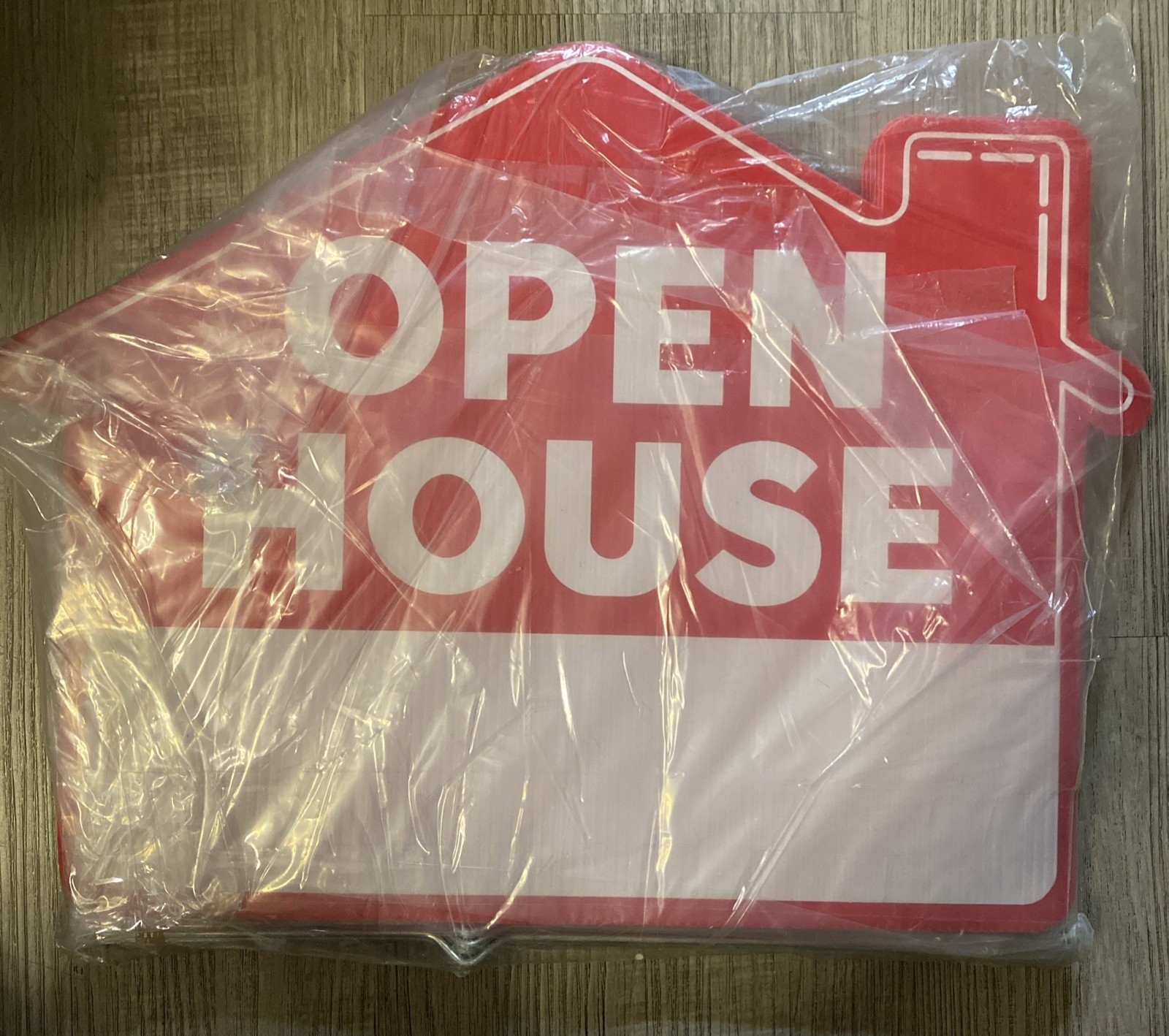 6pc For Sale Real Estate Yard Signs w/ Stakes Double Sided 12×16 Arrow